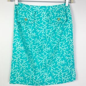 Grace Baker Coral Reef Pencil Skirt, Small
